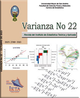 REVISTA VARIANZA es una revista del Instituto de Estadística Teórica y Aplicada dependiente de la Carrera de Estadística de la Universidad Mayor de San Andrés, que publica artículos de investigación originales en las áreas de estadística y aplicaciones. 