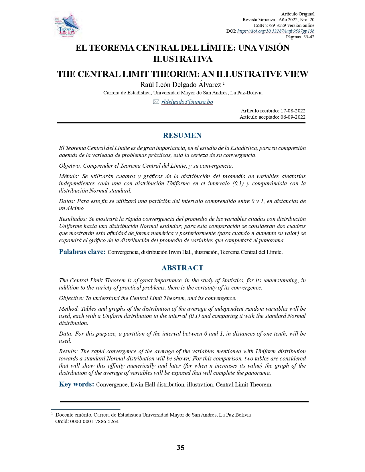 EL TEOREMA CENTRAL DEL LÍMITE: UNA VISIÓN ILUSTRATIVA