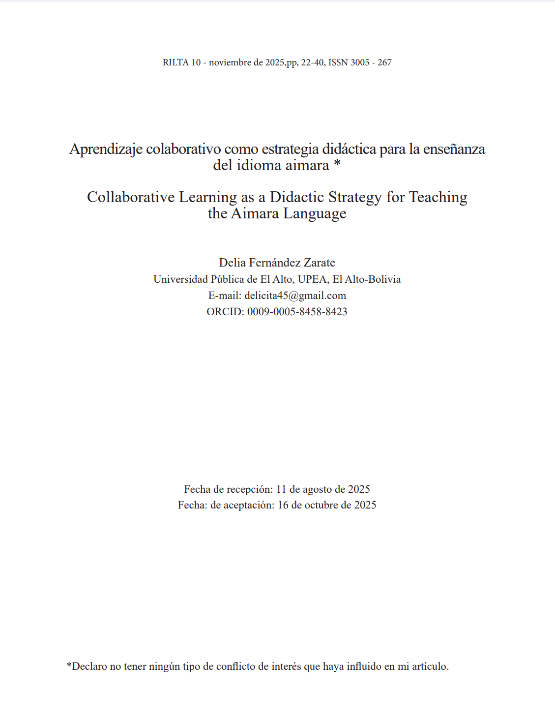 Artículo Investigación